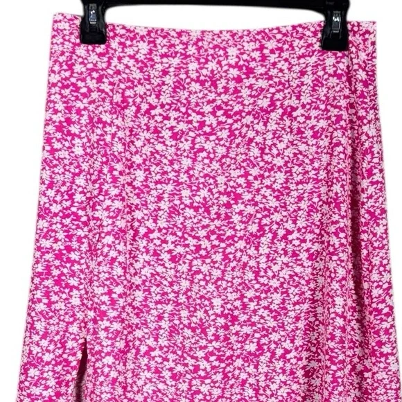 Womens Floral Maxi Skirt Size Medium Fairy Cottage Coquette Beachy Pink Coastal - Picture 2 of 6